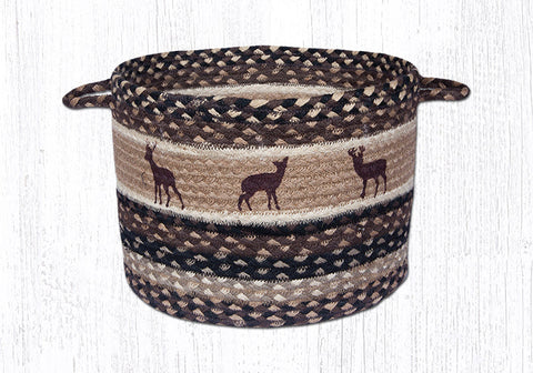 UBP-518 Deer Silhouettes Printed Utility Basket 13"x9"