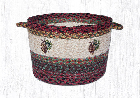 UBP 9-81 Pinecone Printed Utility Basket 13"x9"