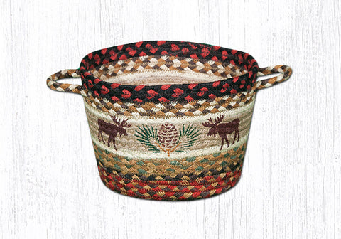 UBP-19 Moose/Pinecone Printed Utility Basket 9"x7"