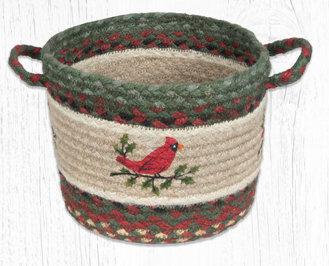 UBP-25 Holly Cardinals Printed Utility Basket 9"x7"