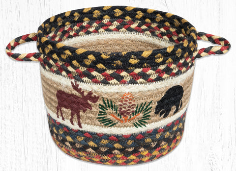 UBP-43 Bear/Moose Printed Utility Basket 9"x7"