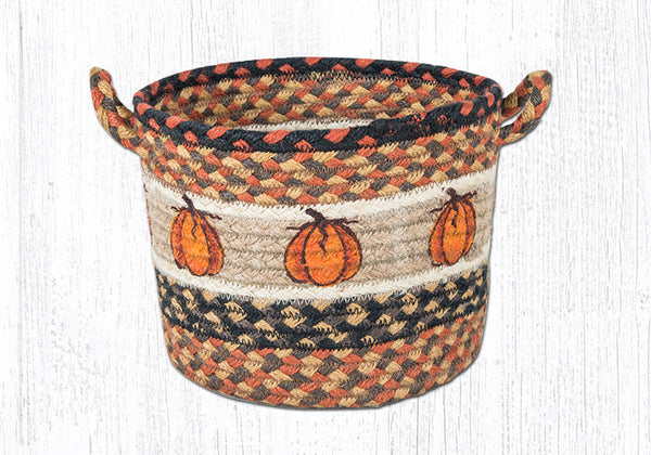 UBP-222 Harvest Pumpkin Printed Utility Basket 9"x7"