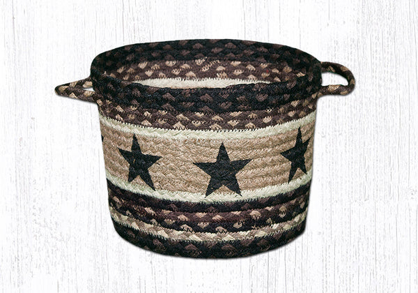 UBP-313 Black Stars Printed Utility Basket 9"x7"