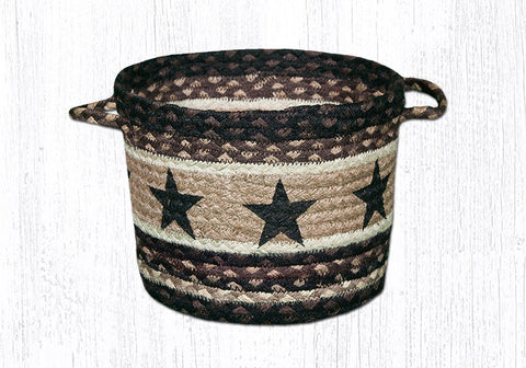 UBP-313 Black Stars Printed Utility Basket 9"x7"