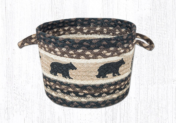 UBP-313 Cabin Bear Printed Utility Basket 9"x7"