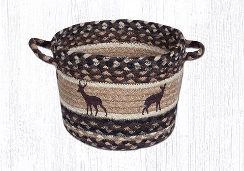 UBP-518 Deer Silhouettes Printed Utility Basket 9"x7"