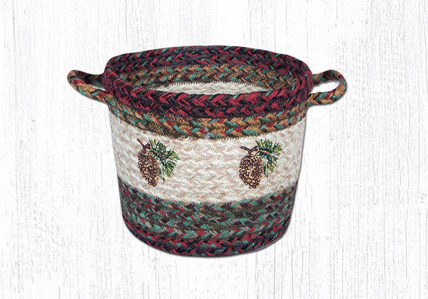 UBP 9-81 Pinecone Printed Utility Basket 9"x7"