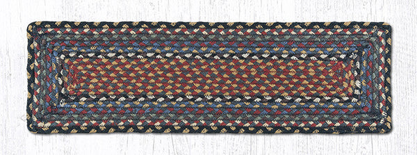 RC-43 Burgundy/Blue/Gray Rectangle Stair Tread 27"x8.25"