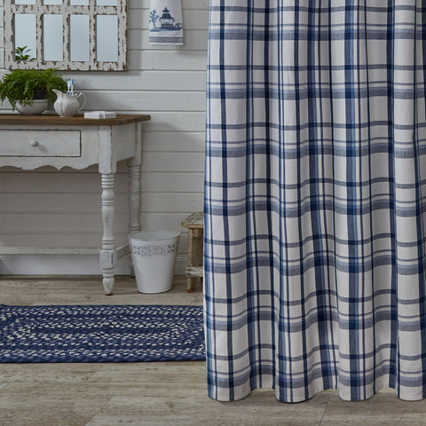 This Canton Shower Curtain by Park Designs is sure to add a fresh, new look and an airy feel to your bathroom decor!  Colors: White, Navy Blue, Royal Blue, Cornflower Blue