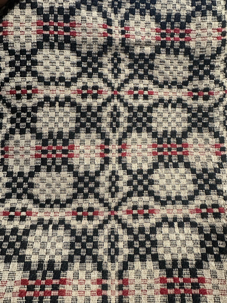 THE PATRIOT KNOT LONG RUNNER 14" X 56" BLACK/Red/LINEN