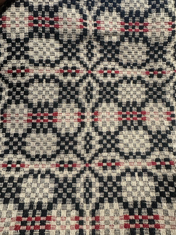 THE PATRIOT KNOT LONG RUNNER 14" X 56" BLACK/Red/LINEN