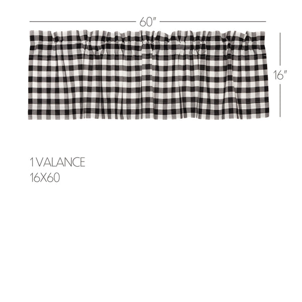 Annie Buffalo Black Check Valance 16x60