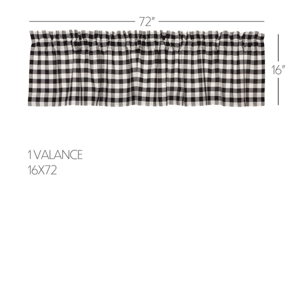 Annie Buffalo Black Check Valance 16x72