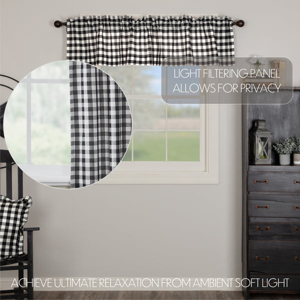 Annie Buffalo Black Check Valance 16x72
