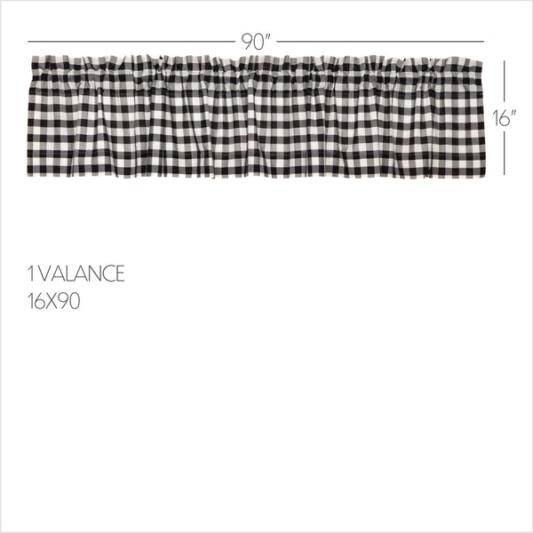 Annie Buffalo Black Check Valance 16x90