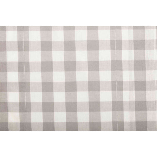 Annie Buffalo Grey Check Prairie Short Panels 63x36x18 | Farmhouse Curtains