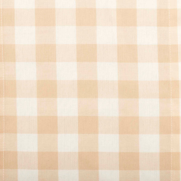 Annie Buffalo Tan Check Prairie Short Panel Curtain Set of 2 63x36x18