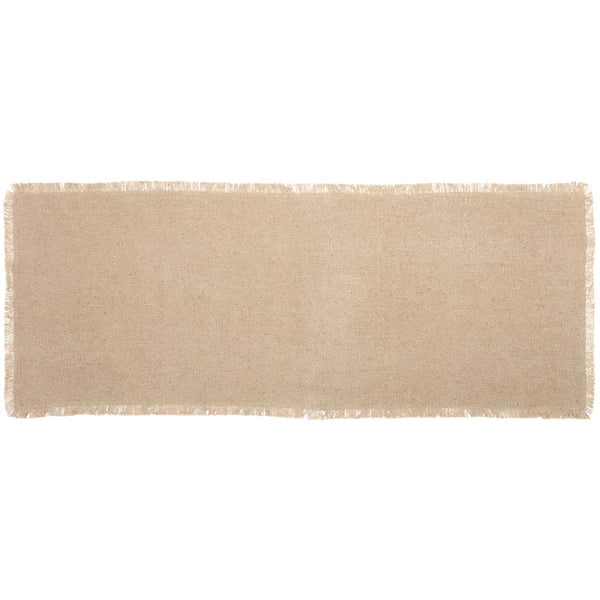 Burlap Vintage Runner Fringed 13x36