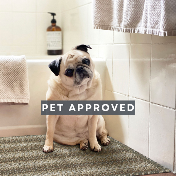 Chicory Braided Rug with Non-Slip Backing 17.3x29 | Primitive Country Accent Rug