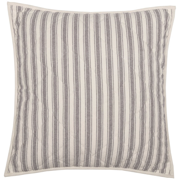 Market Place Gray Quilted Euro Sham 26Lx26W