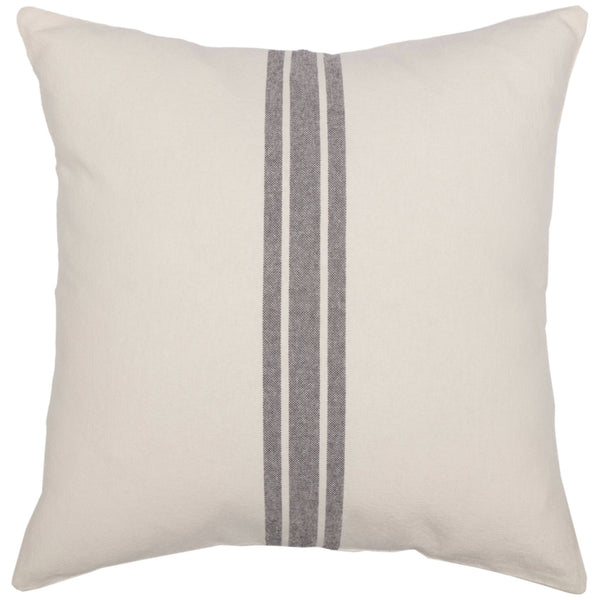 Market Place Gray Fabric Pillow Cover 20Lx20W
