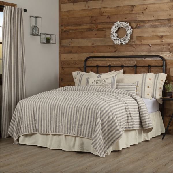 Market Place Gray King Quilt 95Lx105W