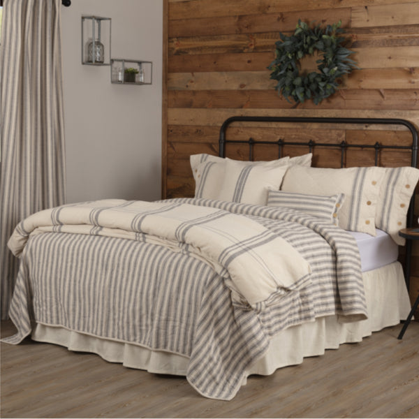 Market Place Gray King Quilt 95Lx105W