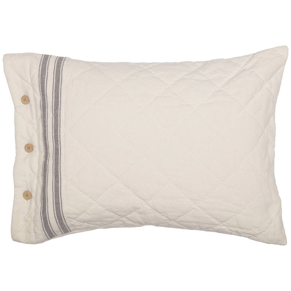 Market Place Gray Standard Sham 27Lx21W