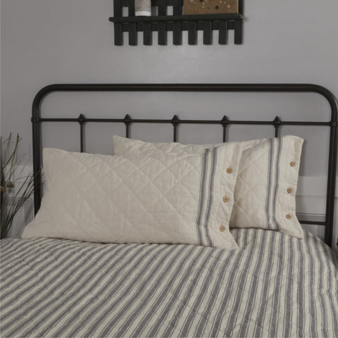 Market Place Gray King Sham 37Lx21W