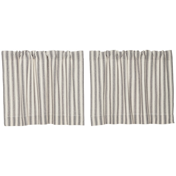 Market Place Gray Ticking Stripe Tier Set of 2 24Lx36W