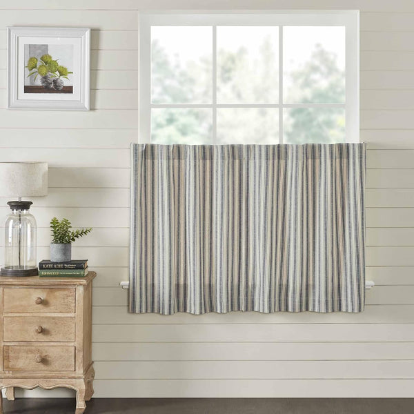 Market Place Gray Ticking Stripe Tier Set of 2 24Lx36W