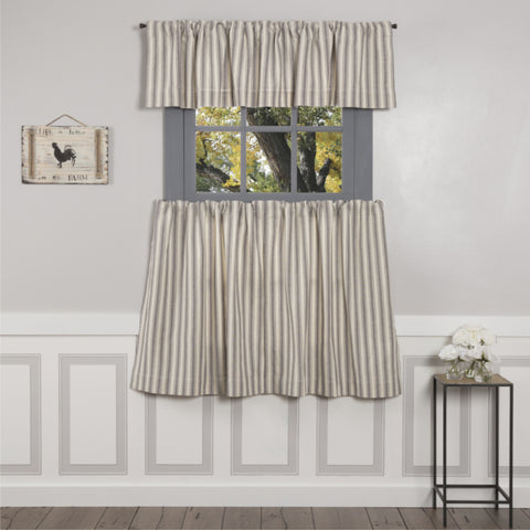 Market Place Gray Ticking Stripe Tier Set of 2 36Lx36W
