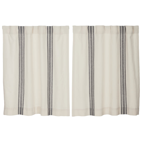 Market Place Gray Grain Sack Stripe Tier Set of 2 36Lx36W