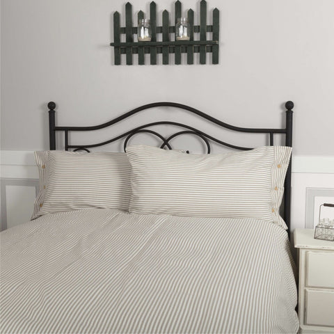 Farmhouse Ticking Taupe King Sham 37Lx21W