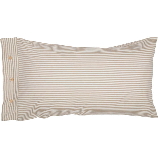 Farmhouse Ticking Taupe King Sham 37Lx21W