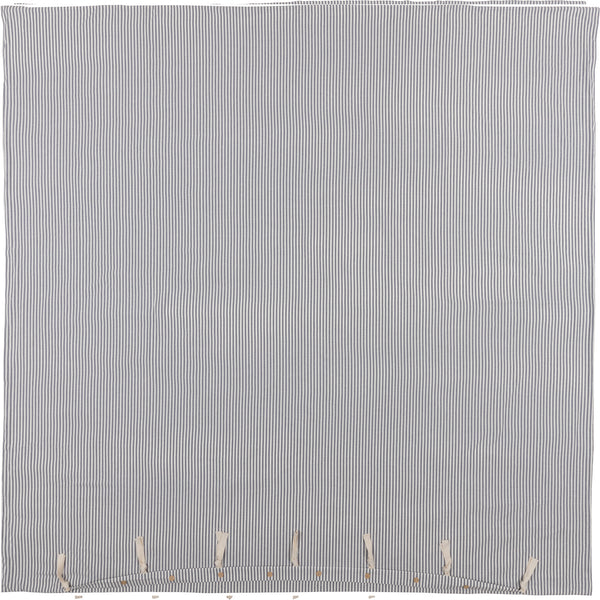 Farmhouse Ticking Blue King Duvet Cover 92Lx108W