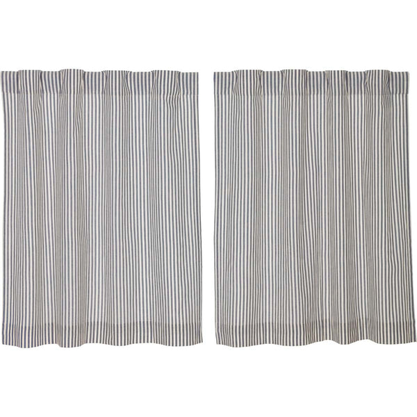 Farmhouse Ticking Blue Tier Set of 2 36Lx36W