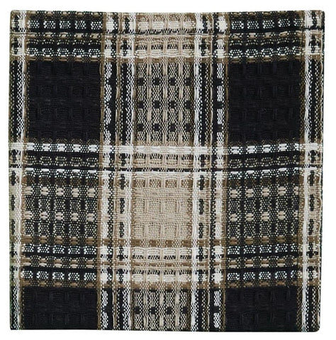The deep black and sand brown large plaid fabric of the Soapstone Dishcloths in colors for black, sandy brown and cream, will give your kitchen that country farmhouse appeal!