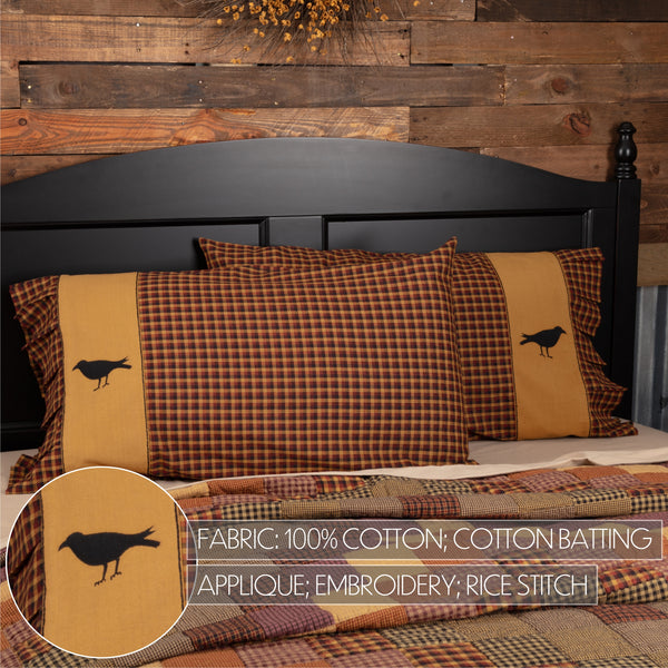 Heritage Farms Crow Standard Pillow Case Set of 2 21x30
