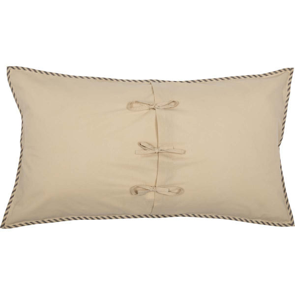 Sawyer Mill Charcoal Ticking Stripe King Sham 21x37