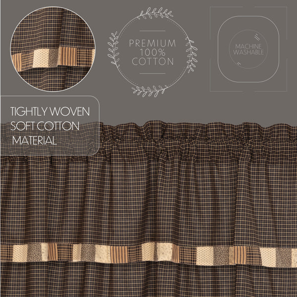 Kettle Grove Short Panel with Attached Valance Block Border Set of 2 63x36