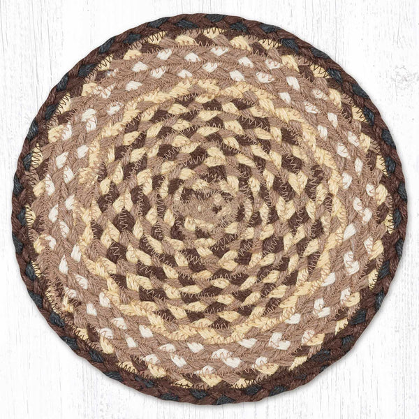 MS-17 Chocolate/Natural Round Swatch 10"x10"