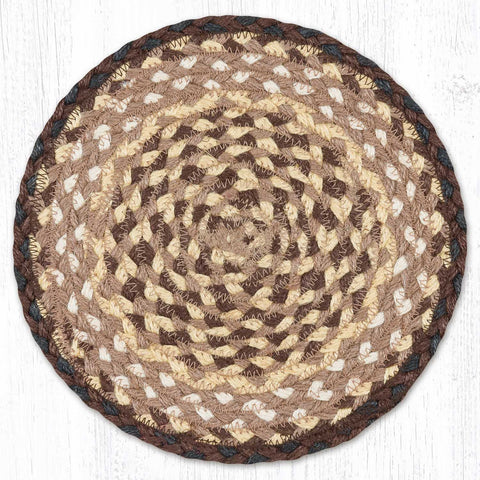 MS-17 Chocolate/Natural Round Swatch 10"x10"