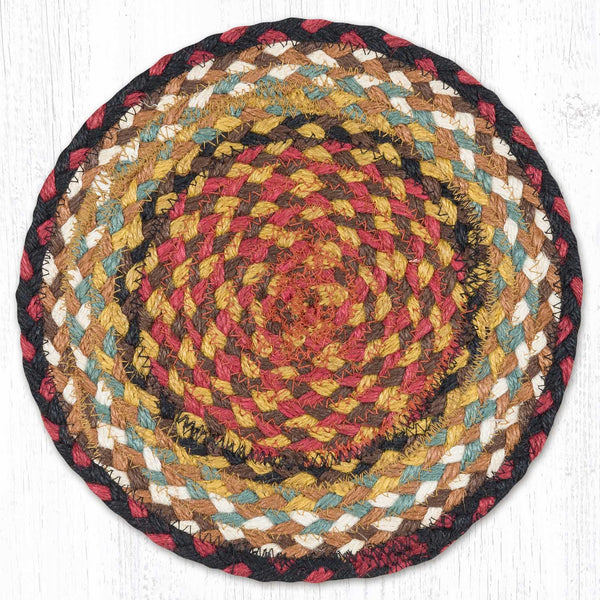 MS-19 Burgundy/Mustard Round Swatch 10"x10"