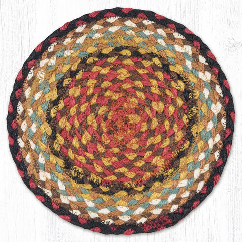 MS-19 Burgundy/Mustard Round Swatch 10"x10"