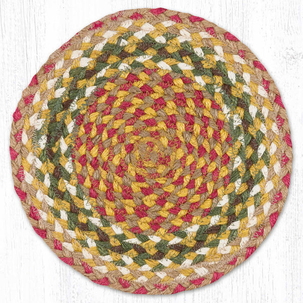 MS-24 Olive/Burgundy/Gray Round Swatch 10"x10"