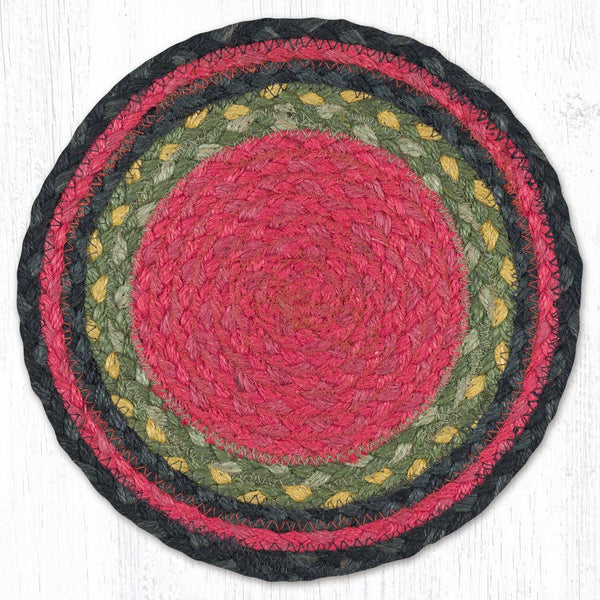 MS-238 Burgundy/Olive/Charcoal Round Swatch 10"x10"