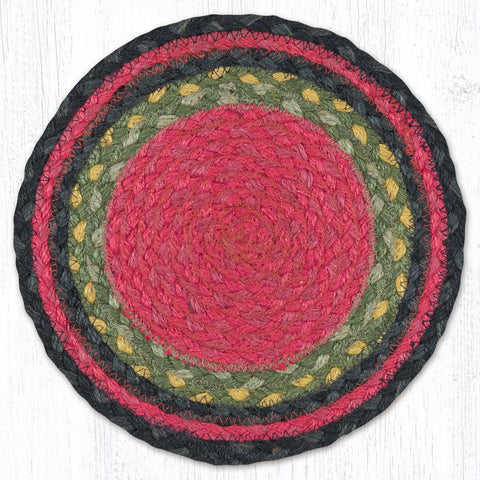 MS-238 Burgundy/Olive/Charcoal Round Swatch 10"x10"