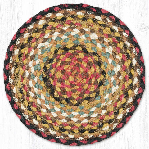 MS-319 Burgundy/Mustard/Black Round Swatch 10"x10"