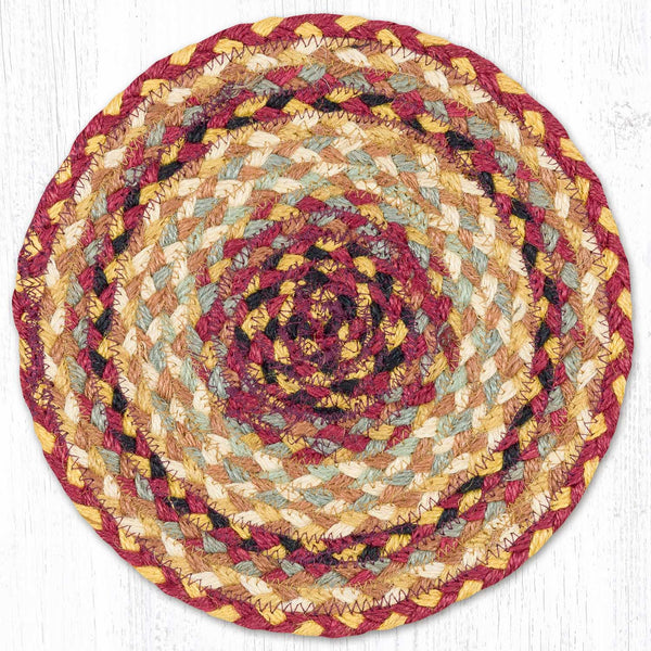 MS-357 Burgundy/Gray/Cream Round Swatch 10"x10"